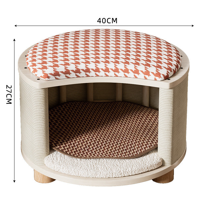 House Solid Wood Summer Mat Four Seasons Universal Cat Nest