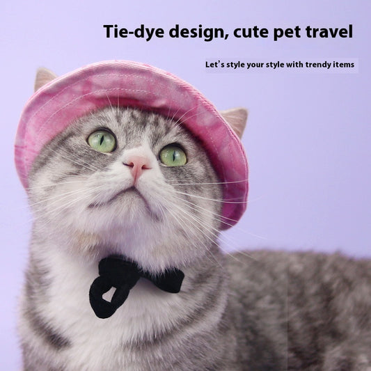 Cat Hat Summer Sun-shade Fisherman Hat Adjustable Ear Leakage