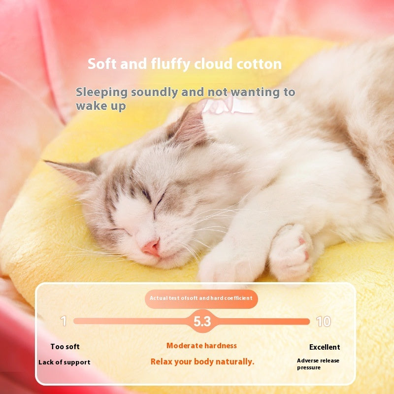Lotus Petal Cat Nest Four Seasons Universal Thermal Mat Pet Bed Supplies
