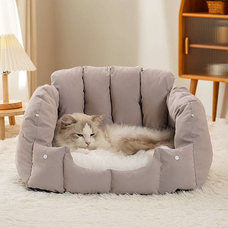 Dual-purpose Arched Cat Nest Fully Enclosed And Warm Cat Nest Soft And Comfortable Sofa Pet Nest Universal Deformable For Cats And Dogs