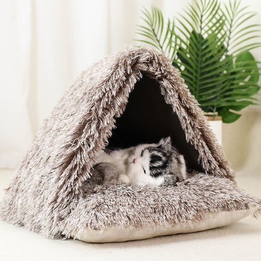 Cat Nest Semi-closed Winter Warm Small Dog Thai