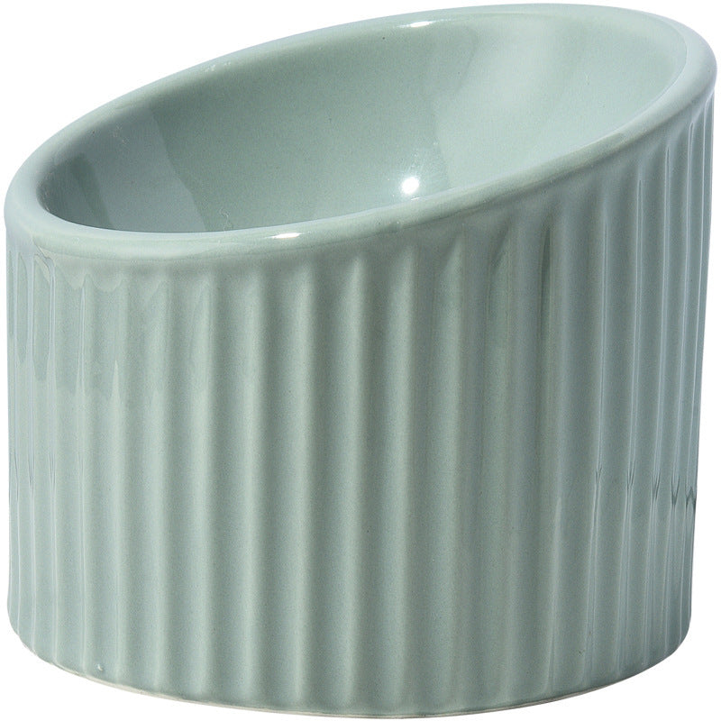 Elevated Cat Bowls Raised Cat Bowl For Indoor Cats Tilted Ceramic Elevated Food Or Water Bowls Anti Vomit Whisker Friendly Bowls Round Shape