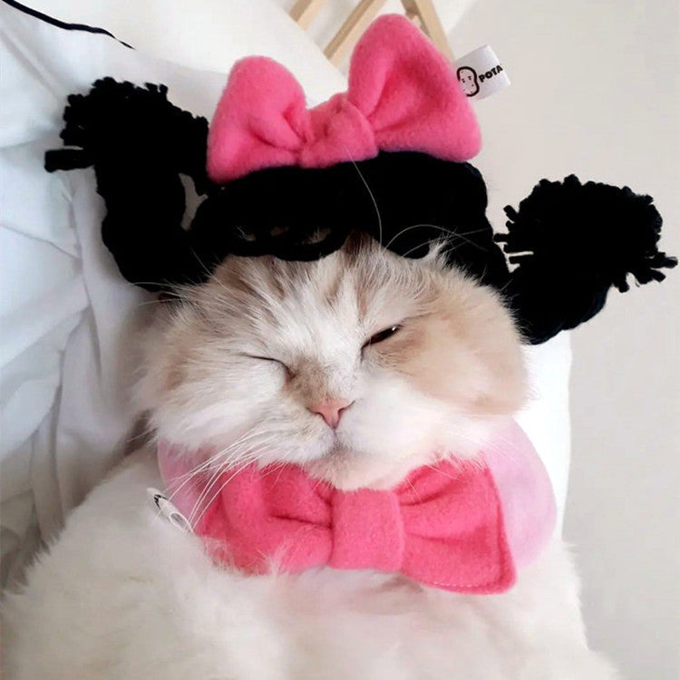 Cat Headgear Double Dough-twist Style Plaits Handmade