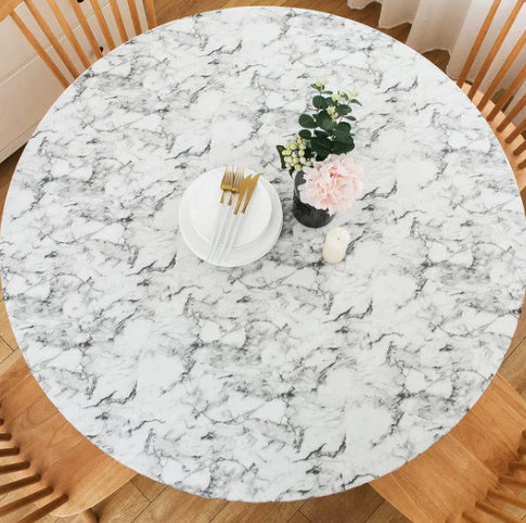 Round Fit Tablecloth Digital Printing Oil-proof Waterproof Table