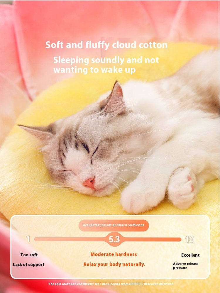 Lotus Petal Cat Nest Four Seasons Universal Thermal Mat Pet Bed Supplies