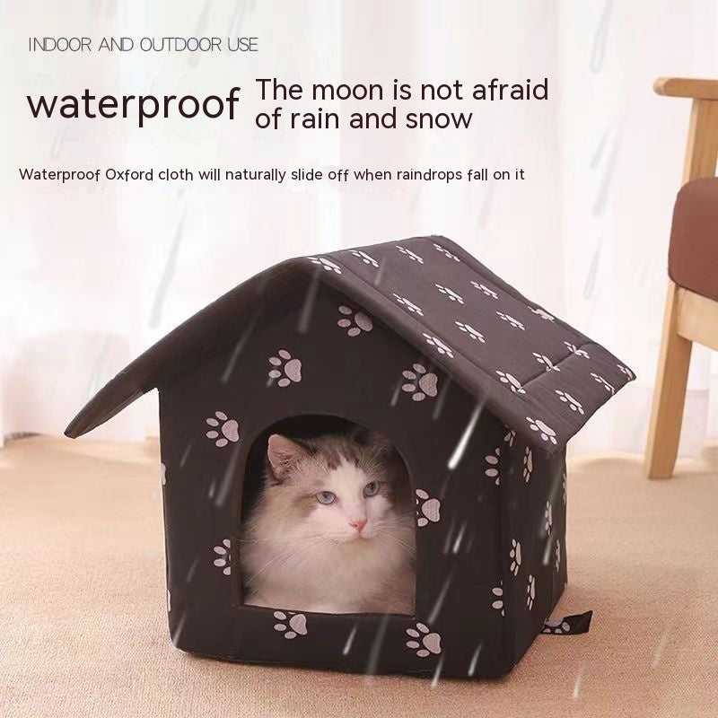 Household Rain-proof Winter Warm Removable And Washable Cat Nest