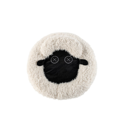 New Lamb Cat Bed Winter Warm Round Cat Beds