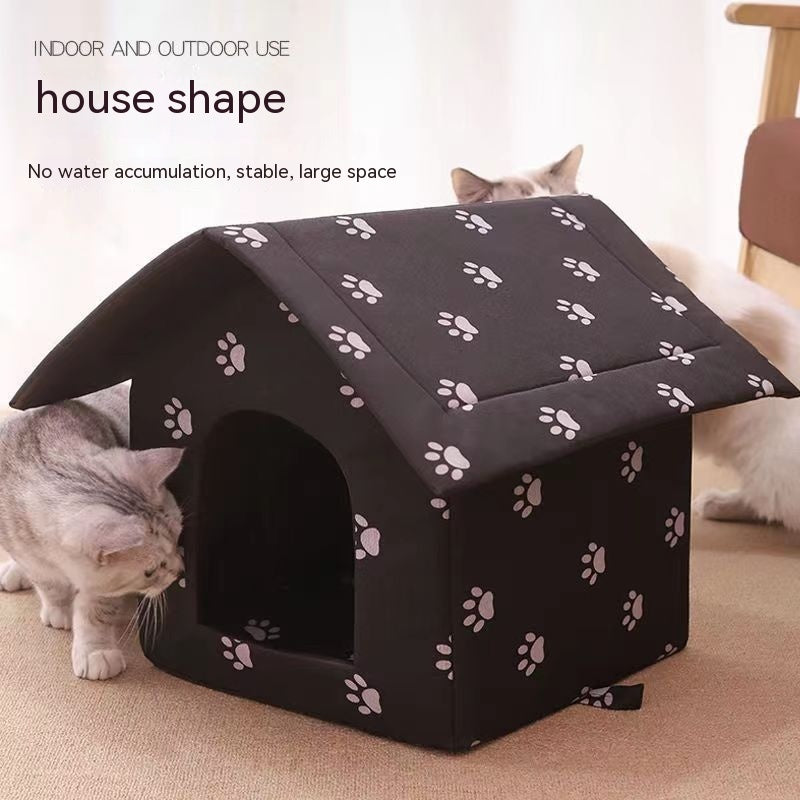 Household Rain-proof Winter Warm Removable And Washable Cat Nest