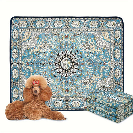 Bohemian Style Pet Mat Stain Resistant Easy To Care Urine Pad