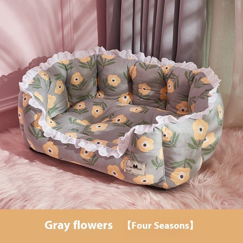 Four Seasons Universal Kennel Removable And Washable Warm Dog Sofa