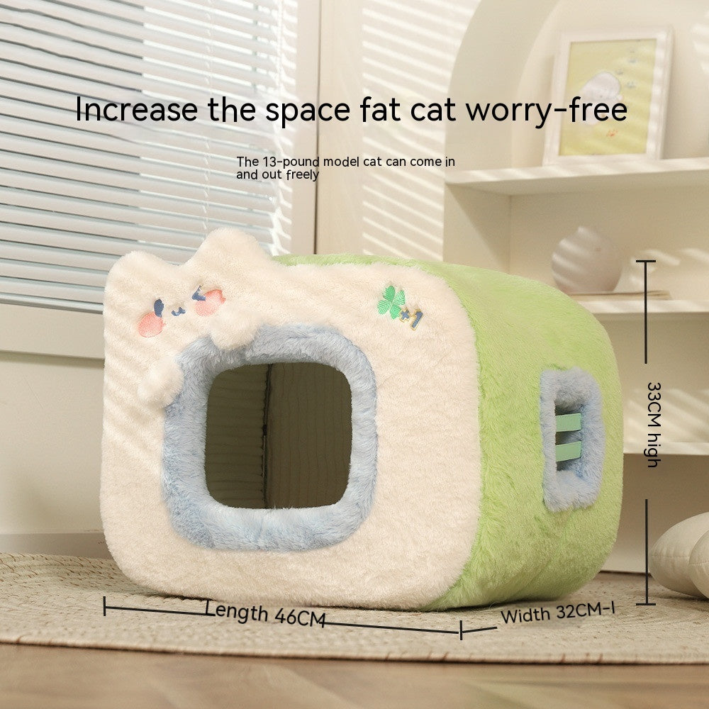 Pet Warm Closed Cat Nest