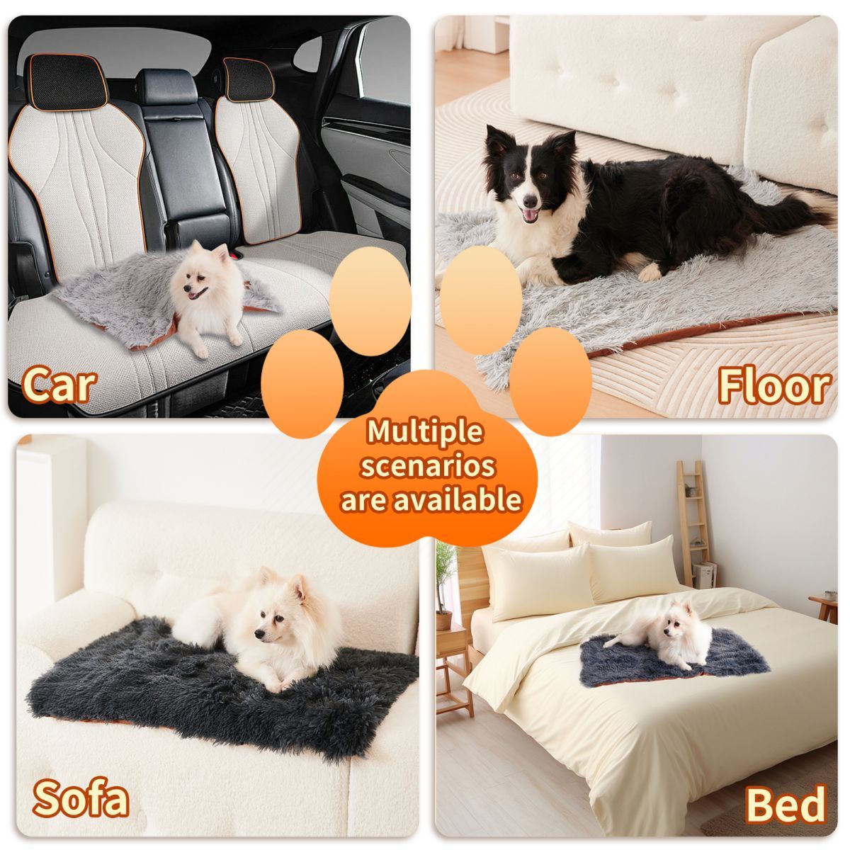 Grey Pet Cushion Plush Warm Dog Blanket Four Seasons Available Cat Blanket Dog Dual Purpose Pet Cushion Sofa