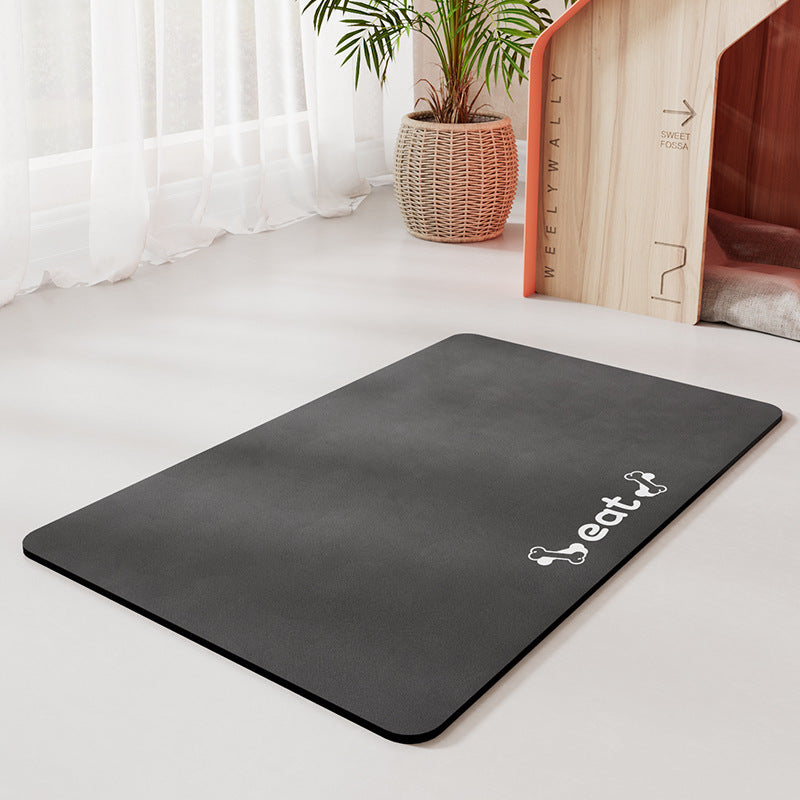 Minimalist Pet Feeding Mat Repeated Washing Water-absorbing Non-slip Mat Rest Sleep