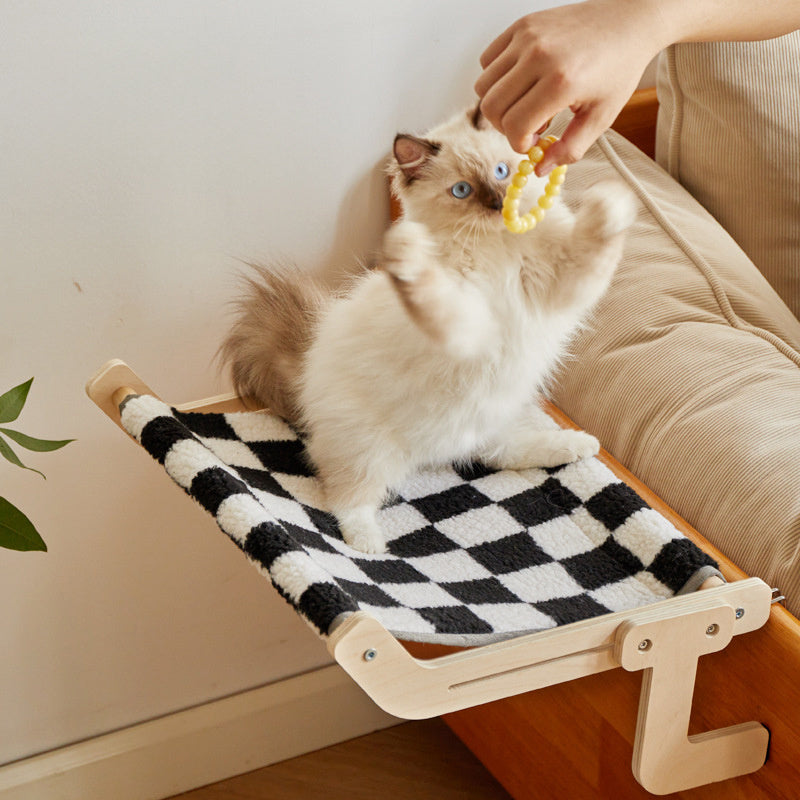 Cat Bed Bedside Cat Hammock Hanging Cat Nest Hanging Nest Windowsill Hammock Cat Rack Window Balcony Pet Cat Basking In The Sun
