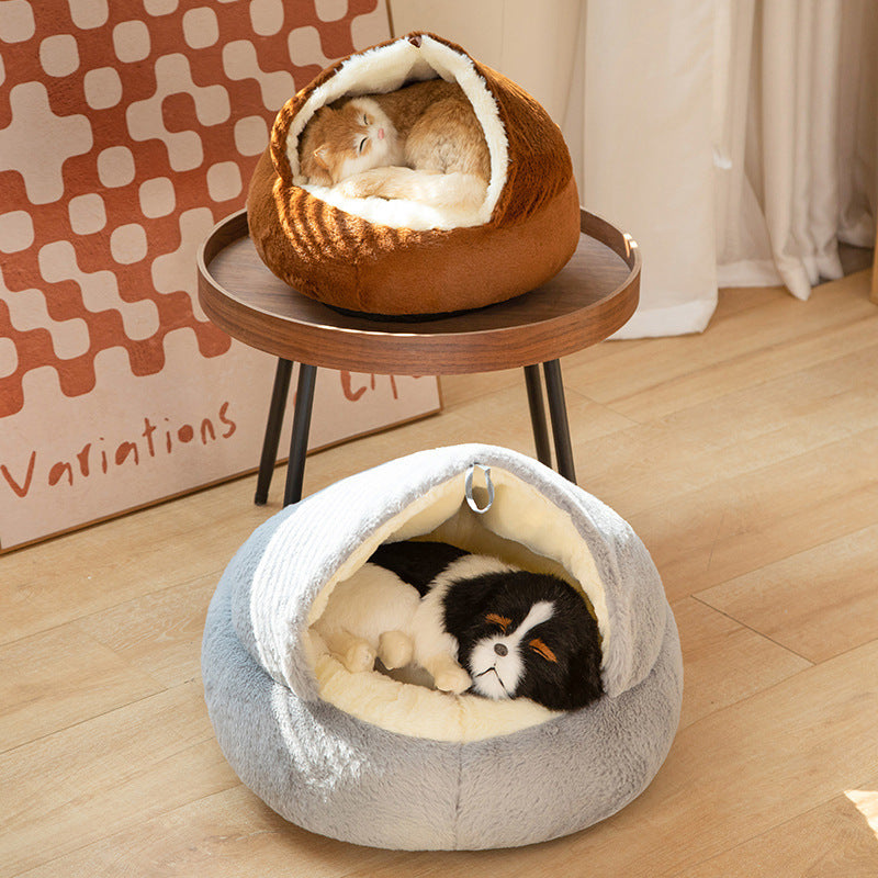 Universal Kennel For All Four Seasons, Sleeping Cat Nest, Semi-closed Dog House, Cat Bed, Warm Winter Nest, Pet Supplies