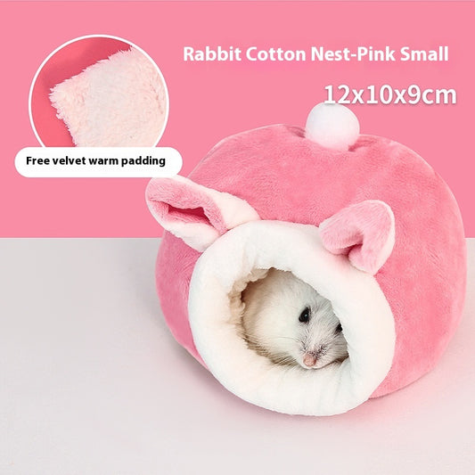Rabbit Anti-bite Warm Cotton Pet Nest Universal Hamster Sugar Glider Djungarian Hamster Winter House