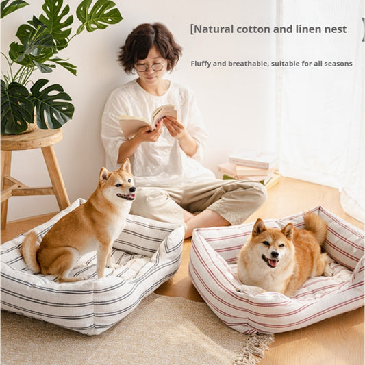 Cotton And Linen Four Seasons Universal Kennel Pet Mat Not Removable And Washable