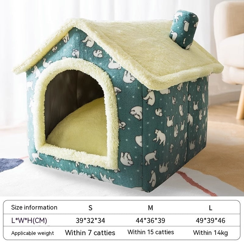 Autumn And Winter Closed Warm Cat Bed Kennel Pet Supplies