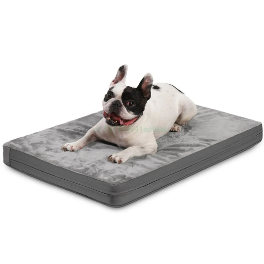 Double-sided Four Seasons Dog Bed For Medium Small Dog Waterproof Bite Resistant Leather Removable Dog Crate Bed Summer Pet Mats