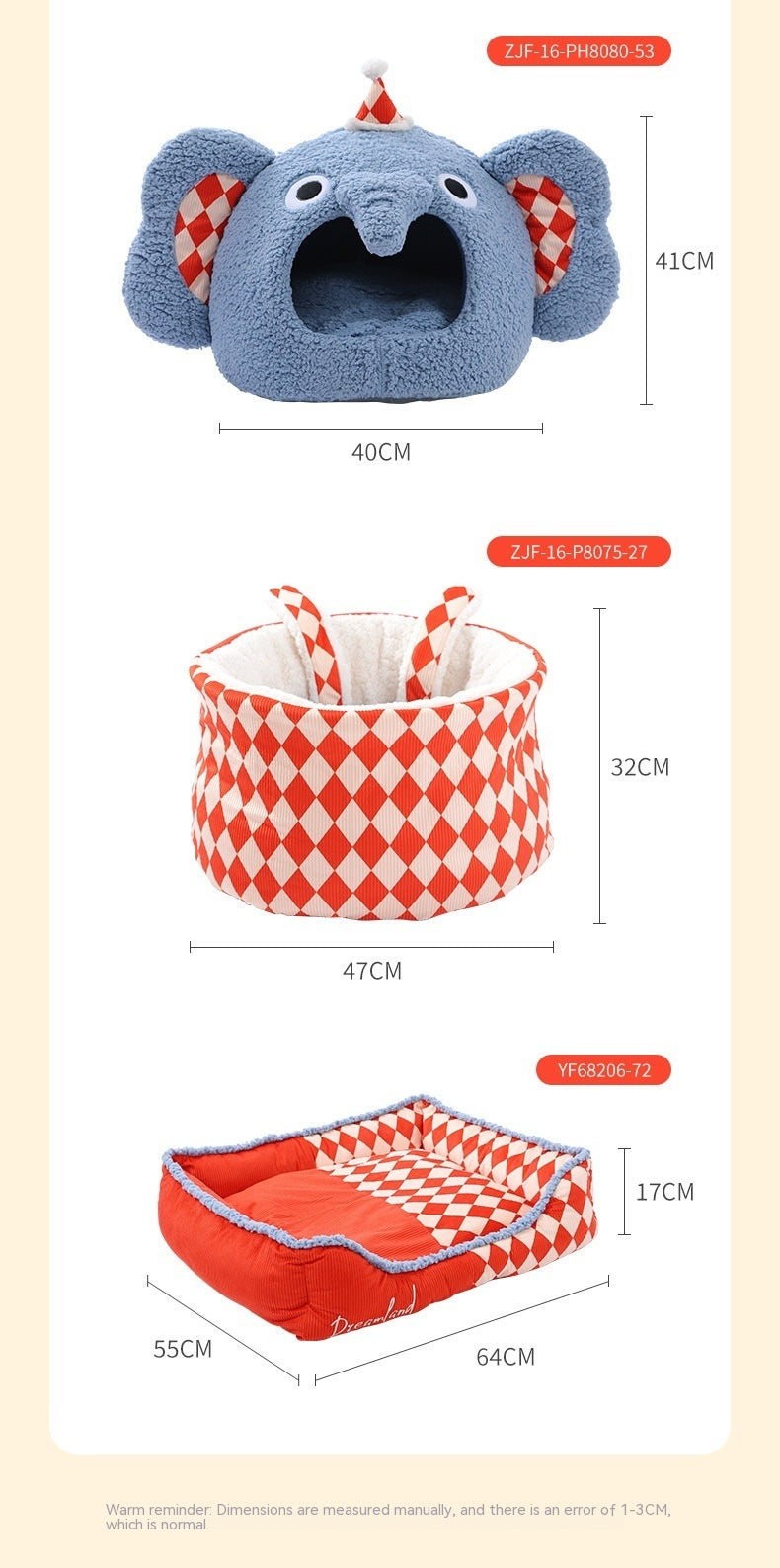 Circus Warm Cute Pet Bed Four Seasons Universal