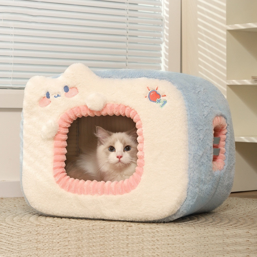Pet Warm Closed Cat Nest