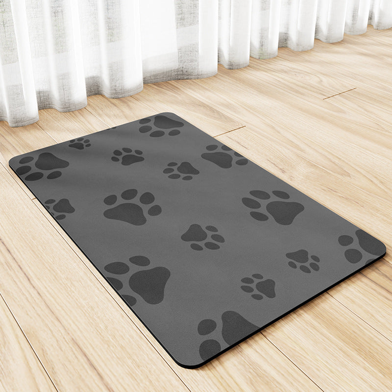Minimalist Pet Feeding Mat Repeated Washing Water-absorbing Non-slip Mat Rest Sleep