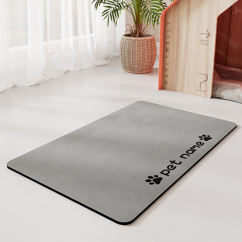 Minimalist Pet Feeding Mat Repeated Washing Water-absorbing Non-slip Mat Rest Sleep